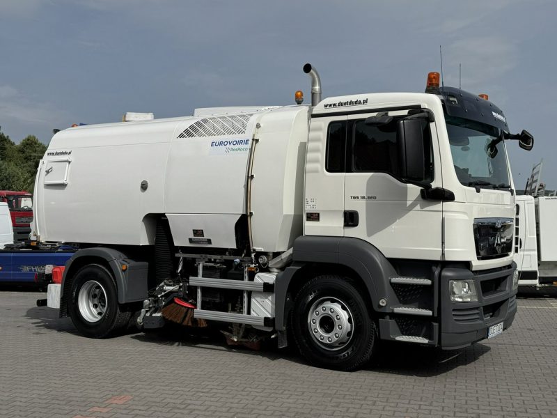 MAN TGS 18.320 E5 BUCHER OPTIFANT 8000 Zamiatarka Uliczna Euro 6 EUROVOIRIE RosRoca Dwustronna mało używana (Brock Schmitd Faun)
