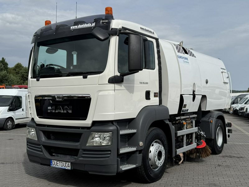 MAN TGS 18.320 E5 BUCHER OPTIFANT 8000 Zamiatarka Uliczna Euro 6 EUROVOIRIE RosRoca Dwustronna mało używana (Brock Schmitd Faun)