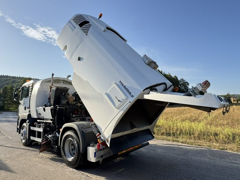 MAN TGS 18.320 E5 BUCHER OPTIFANT 8000 Zamiatarka Uliczna Euro 6 EUROVOIRIE RosRoca Dwustronna mało używana (Brock Schmitd Faun)