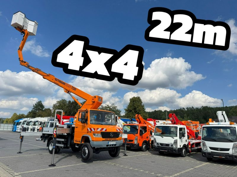 Mercedes Vario 814 D 4x4 Zwyżka RUTHMANN STEIGER T220 Podnośnik Koszowy Zwyżka Wysokość Podnoszenia 22m ZADBANY SPRAWNY (PALFINGER, MAN) P7