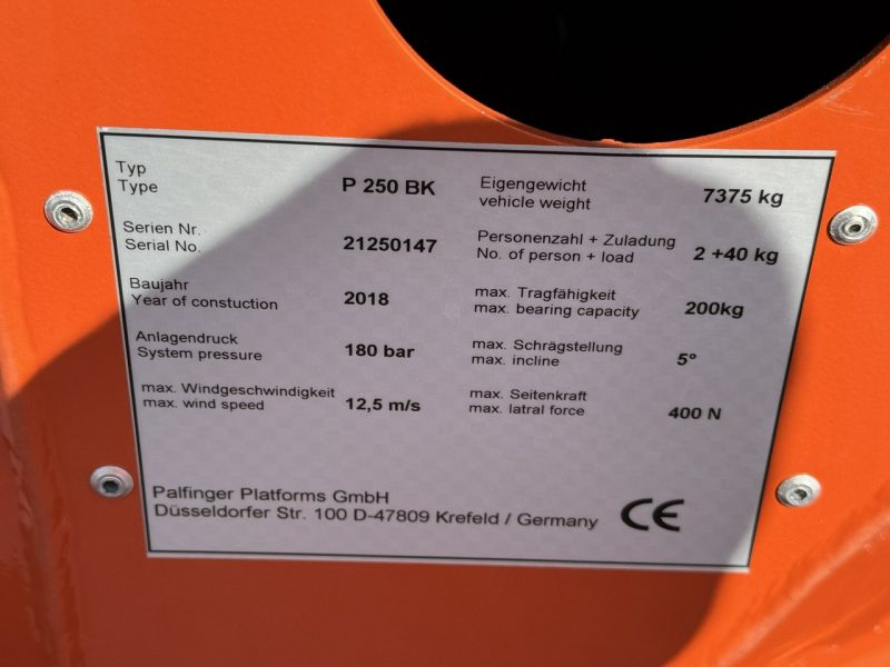 Mercedes Atego 818 E6 4x4 Zwyżka PALFINGER P250 BK Podnośnik Koszowy Zwyżka Wysokość Podnoszenia 25m Jak Nowy (RUTHMANN Wumag MAN) P7