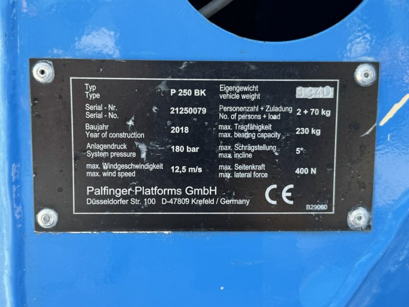 Mercedes Sprinter Podnośnik Koszowy 25m Palfinger P 250 BK Zwyżka Ruthmann Wumag GSR P7