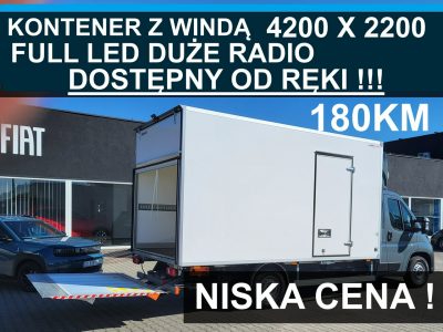 Fiat Ducato L4 Kontener z windą 4200x2200 Full LedMDuże radio ! Od ręki ! 2200 zł