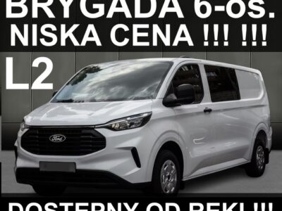 Ford Transit Custom L2 136KM 6-os. Brygadowy Full Led Dostępny od ręki 1860zł