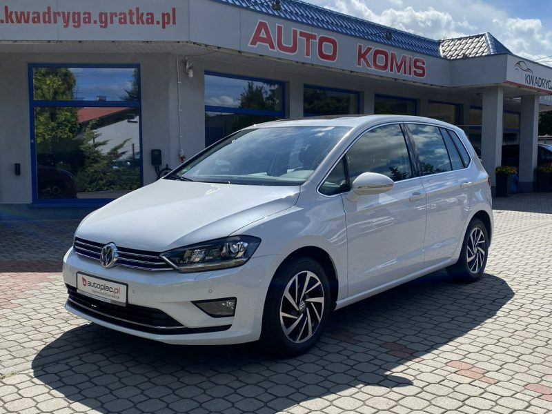 Volkswagen Golf Sportsvan 1.4 150 KM Highline, Biała Perła,Niski przebieg, Gwarancja I (2014-)
