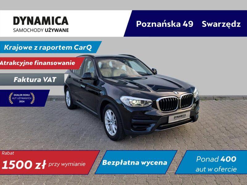 BMW X3 xdrive 20i 184KM automat 2019 r., salon PL, I właściciel, f-a VAT G01 (2017-)