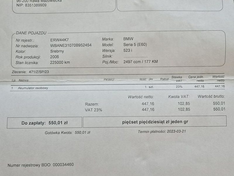 BMW 523 MPAKIET * gaz lpg * automat * komfortsize * sedan * serwis* wawa E60 (2003-2010)