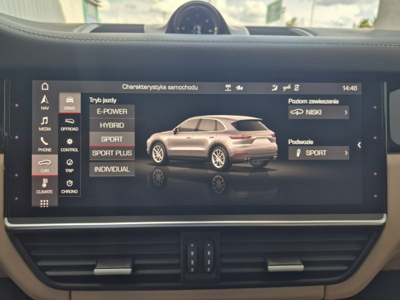 Porsche Cayenne e-Hybrid. Wentylacja. BOSE. Panorama. Monitory. Gwaracja 07.2026. FV. III(2017-)