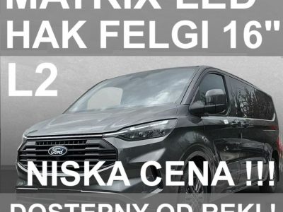 Ford Transit Custom L2 Trend 136KM Matrix Led Hak Felgi 16" Ciemne szyby 1923 zł NiskaCena