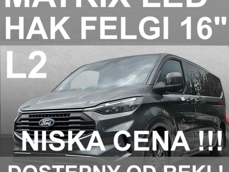 Ford Transit Custom L2 Trend 136KM Matrix Led Hak Felgi 16" Ciemne szyby 1923 zł NiskaCena