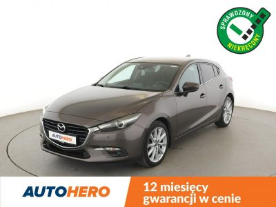 Mazda 3 klima auto tempomat kamera cofania czujniki grzane fotele nav blth III (2013-)