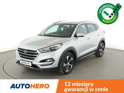 Hyundai Tucson 4x4 automat full LED skóra navi klima auto kamera i czujniki park III (2015-2020)