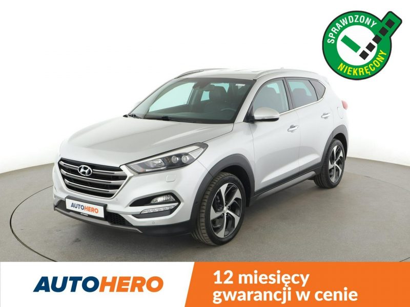 Hyundai Tucson 4x4 automat full LED skóra navi klima auto kamera i czujniki park III (2015-2020)