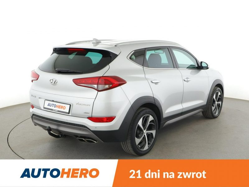 Hyundai Tucson 4x4 automat full LED skóra navi klima auto kamera i czujniki park III (2015-2020)