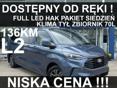 Ford Transit Custom L2 Trend 136KM Super Niska Cena Full Led Hak !! Od ręki !! 1934 zł