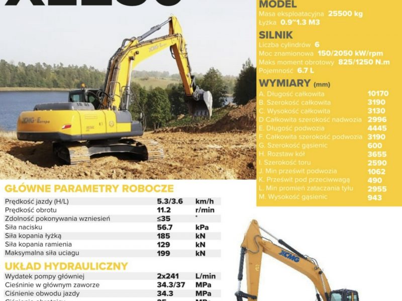 gąsienicowa XCMG XE 250C 25ton Bez DPF i Adblue Stan Jak Nowy możliwa Zamiana lub Wynajem Caterpillar Sany Doosan Volvo