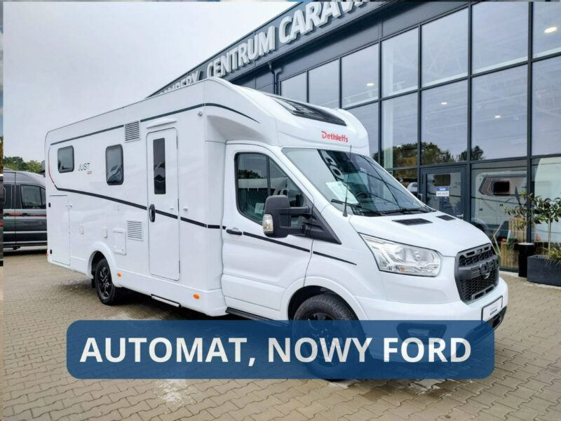 samochody kempingowe Dethleffs JUST GO T7055 EB (2025) Zimowy Just Go w automacie od Dethleffs! Kamper na bazie nowego Forda