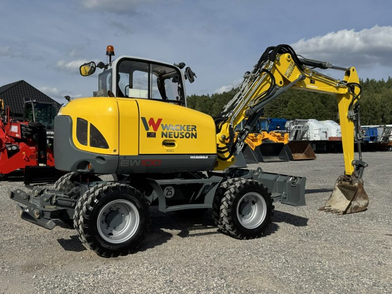 kołowa Wacker Neuson EW100 Pług + Podpory 10 ton Szybkozłącze Klimatyzacja Nowe Opony Świeżo Sprowadzona ( Terex Caterpiller Liebherr )