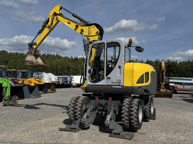 kołowa Wacker Neuson EW100 Pług + Podpory 10 ton Szybkozłącze Klimatyzacja Nowe Opony Świeżo Sprowadzona ( Terex Caterpiller Liebherr )