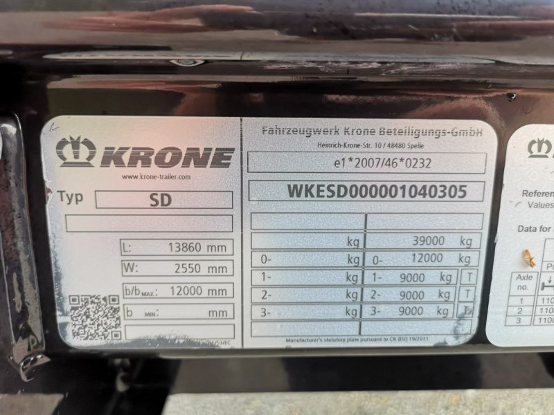 firana Krone Firana Standard Oś Posnoszona Paleciara Jak Fabrycznie Nowa! 2022 Rok Produkcji! Jeden Właściciel! Z Ruchu Międzynarodowego! OKAZ!