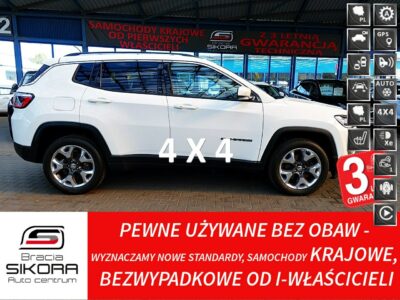 Jeep Compass ACC+El.Klapa 3Lata GWARANCJA I-wł Kraj Bezwypad 4x4 170KM LIMITED F23% II (2016-)