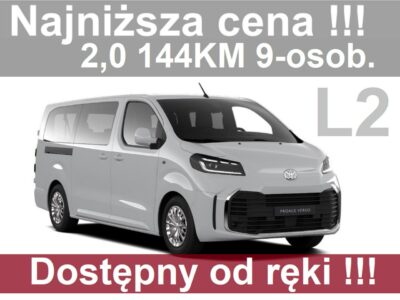Toyota Proace Verso 2,0 144KM 9-os. Dostępny od ręki Najniższa cena ! Czujniki 1730 zł