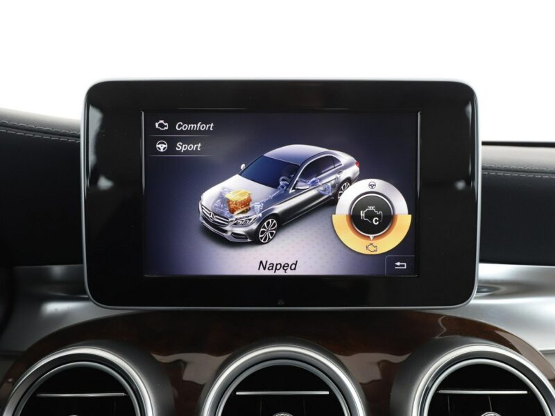 Mercedes C 180 automat półskóra jane wnętrze navi klima auto grzane fotele kamera W205 (2014-2021)