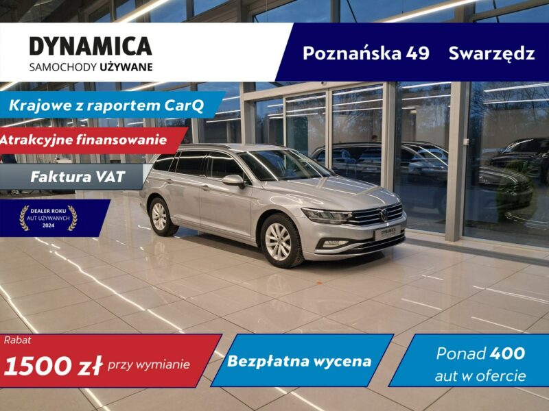 Volkswagen Passat Variant Business 2.0TDI 150KM DSG 2022 r., salon PL, I wł., f-a VAT B8 (2014-2023)