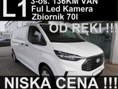 Ford Transit Custom L1 136KM Felgi Hak Full LEd Super Niska Cena 1490 zł od ręki !!!