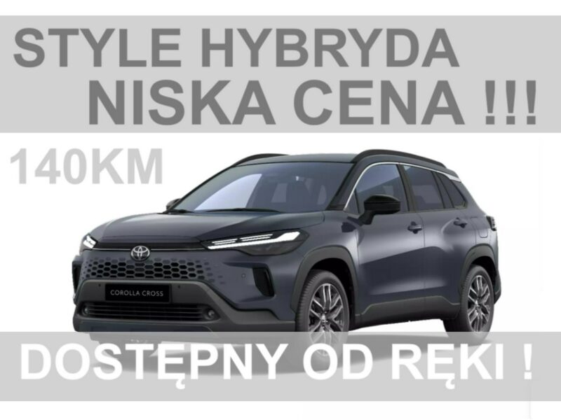 Toyota Corolla Cross 140KM Hybryda Style Kamera Niska Cena Dostępny od ręki 1590 zł