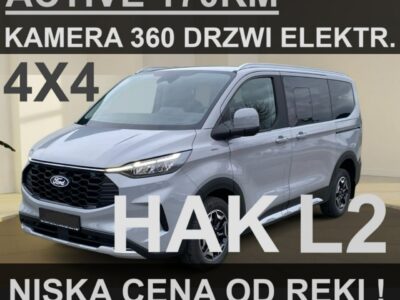 Ford Tourneo Custom L2 4X4 Active MatrixLed Kamera 360 Elektr. drzwi Niska Cena 3419zł