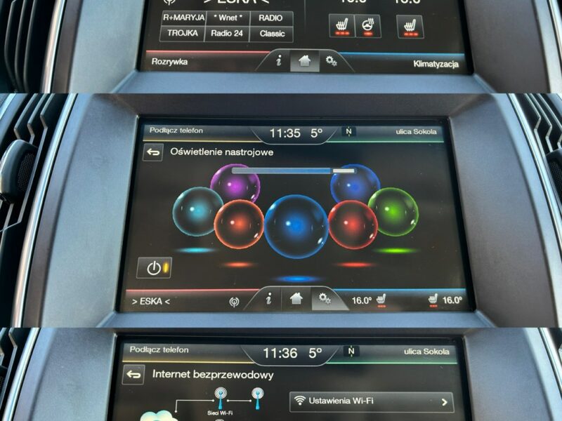 Ford EDGE 4x4, 1-Wł, Bezwypadkowy, Świeży Rozrząd, LED, Asystenci,Kamera Cofania